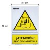 Cartel Atención Paso Carretilla 30x21 cm.