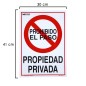 Cartel Propiedad Privada 41x30 cm. Cartel Propiedad Privada 41x30 cm.