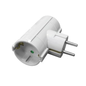 Adaptador / Ladrón Doble Schuko 16 A. 250 V.