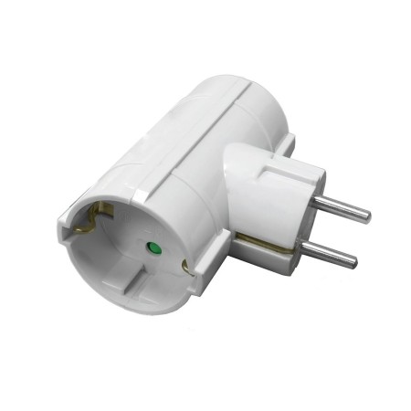 Adaptador / Ladrón Doble Schuko 16 A. 250 V.
