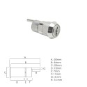Cerradura Mueble Para Cajón Llave Excéntrica 336 mm. Cromada