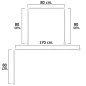 Barra Para Cortina Ducha Universal Aluminio Blanco 80 x 170 cm. Barra Para Cortina Ducha Universal Aluminio Blanco 80 x 170 cm.