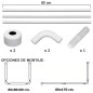 Barra Para Cortina Ducha Universal Aluminio Blanco 80 x 170 cm. Barra Para Cortina Ducha Universal Aluminio Blanco 80 x 170 cm.