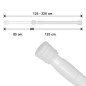 Barra Para Cortina Ducha Extensible Aluminio Blanco125 a 220 cm. Barra Para Cortina Ducha Extensible Aluminio Blanco125 a 220 cm.