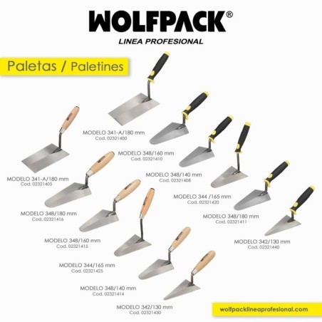 Paleta WOLFPACK Mango Madera 348 / 160 mm.