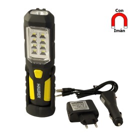 Linterna LED Multifunción Recargable (1.200 mAh) 200 Lúmenes Con Imán, Gancho y Soporte Ajustable 180º