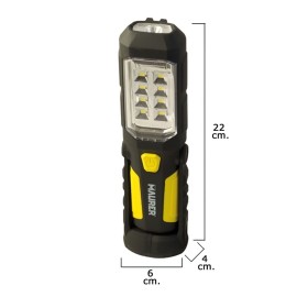 Linterna LED Multifunción Recargable (1.200 mAh) 200 Lúmenes Con Imán, Gancho y Soporte Ajustable 180º