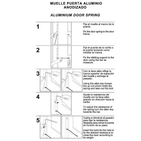 Muelle Puerta WOLFPACK Aluminio Anodizado Dorado (Blíster 1 Pieza)