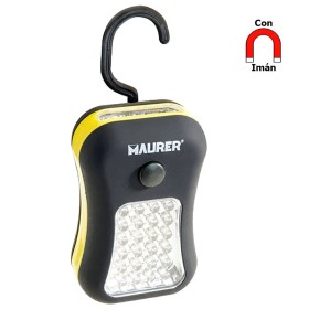 Linterna LED Multifunción A Pilas (3 AAA) 60 Lúmenes 24+4 Leds Con Imán y Gancho