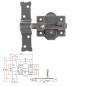 Cerrojo b-7 llave y pulsador pasador de 143mm cilindro de pera de 50mm Cerrojo b-7 llave y pulsador pasador de 143mm cilindro de pera de 50mm