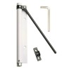 Muelle Puerta WOLFPACK Aluminio Anodizado Blanco (Blíster 1 Pieza)