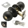Pomo Puerta WOLFPACK Con Llave Con Condena Negro Para Entrada