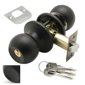 Pomo Puerta WOLFPACK Con Llave Negro