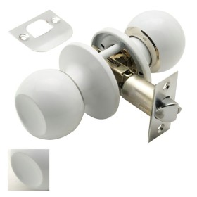 Pomo Puerta WOLFPACK Sencillo Blanco Para Pasillo