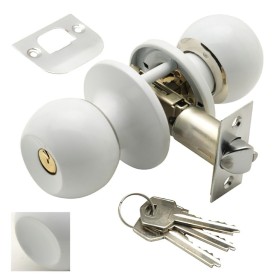 Pomo Puerta WOLFPACK Con Llave Blanco