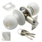Pomo Puerta WOLFPACK Con Llave Blanco Pomo Puerta WOLFPACK Con Llave Blanco