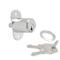 Cerradura Puerta Corredera Pulsador 147/27 mm. Cromado