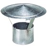 WOLFPACK Sombrero Galvanizado para Estufa, Chimenea, Extracción de Humos, Para tubo Diámetro 120 mm.