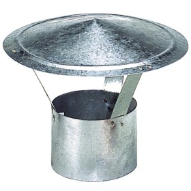 WOLFPACK Sombrero Galvanizado para Estufa, Chimenea, Extracción de Humos, Para tubo Diámetro 110 mm.