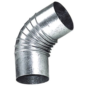 Codo Estufa Galvanizado de 100 mm. 45º.
