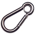 mosquetón Bombero Inoxidable Con Ojo 60 mm. Uso domestico