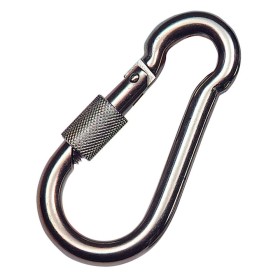 mosquetón Bombero Inoxidable Con Seguro 80x8 Uso domestico