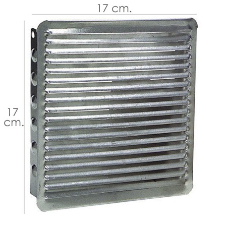 Rejilla Ventilación Empotrar 17x17 cm. Aluminio