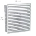 Rejilla Ventilación Empotrar 17x17 cm. Blanca Lacada