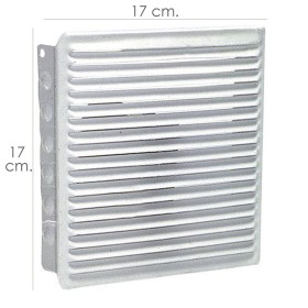 Rejilla Ventilación Empotrar 17x17 cm. Blanca Lacada