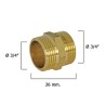 Machones Dobles Pulidos 3/4"