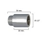 Alargadera Redonda Cromo 1/2" x 20