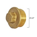 Tapón Ciego Macho Latón 1/2"