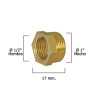 Reducción Hexagonal Pulida 1" Macho x 1/2" Hembra
