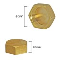 Tapón Ciego Hembra Latón 3/4"