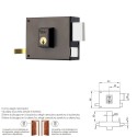 Cerradura Yale 125-a/hp/ 8/ Derecha