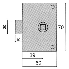 Picaporte Ucem 234-Hz/60
