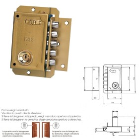 Cerradura Fac S 90 Pintada Derecha