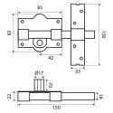 Cerrojo Fac 301-r/ 80-n Bombillo 70