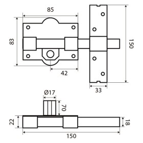Cerrojo Fac 301-r/ 80-n Bombillo 70