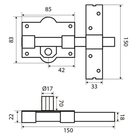 Cerrojo Fac 301-r/ 80-n Bombillo 70