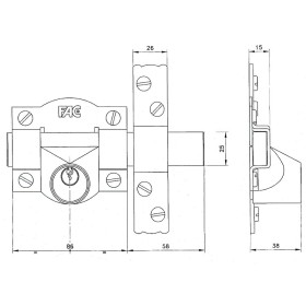 Cerrojo Fac 91-c/ 80-p