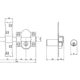 Cerrojo Fac 201-l/ 80-p Bombillo 70