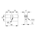 Cilindro Ucem Seguridad 2000-s2 66x33 Doble Embrague