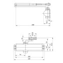 Cierrapuertas Tesa DC120-1 F2-4 Con Retenedor Plateado