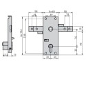 Cerradura Cvl 11b/m Con Manilla Puertas Basculantes