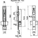 Cerradura Lince 5551 Aluminio 14 mm.