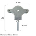 Polea Tendedero WOLFPACK Zincado 40 mm. Roldana Metal con Tornillo