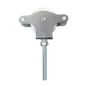 Polea Tendedero WOLFPACK Zincado 60 mm. Roldana Plástico con Tornillo