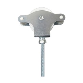 Polea Tendedero WOLFPACK Zincado 60 mm. Roldana Plástico con Tornillo