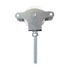 Polea Tendedero WOLFPACK Zincado 60 mm. Roldana Plástico con Tornillo
